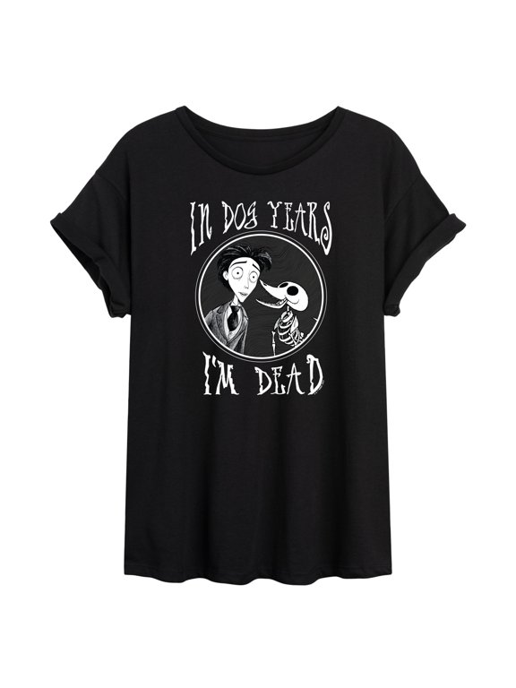 - I'm Dead In Dog Years - Juniors Ideal Flowy Muscle T-Shirt