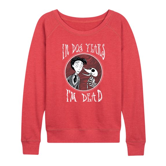 Corpse Bride - I'm Dead In Dog Years - Women's Lightweight French Terry Pullover