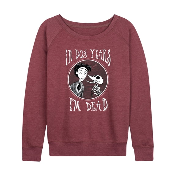 Corpse Bride - I'm Dead In Dog Years - Women's Lightweight French Terry Long Sleeve Shirt