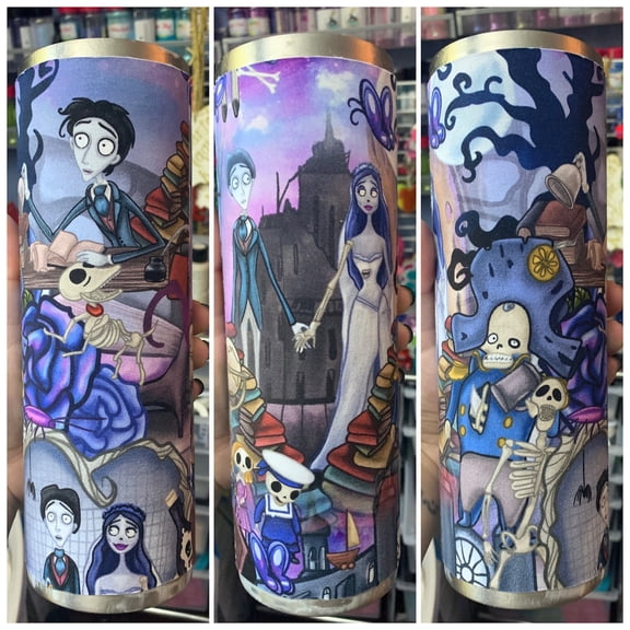 Corpse Bride Inspired Tumbler, Custom Water Bottle or Tumbler, 20 oz