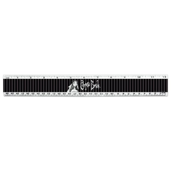 Corpse Bride Logo and Silhouette 12 Inch Standard and Metric Plastic Ruler
