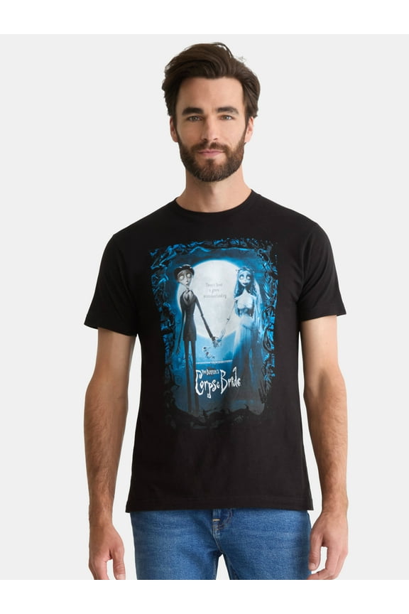 Men's and Big Men's Cotton Graphic Tee with Short Sleeves, Sizes S-3XL