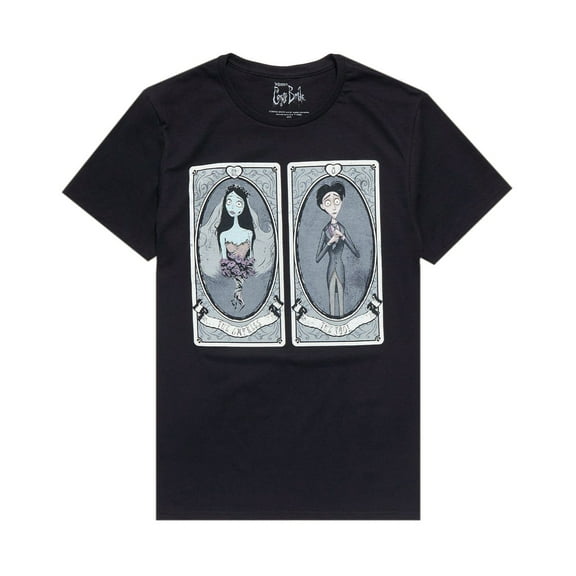 Corpse Bride Men's Emily & Victor Tarot Cards Short Sleeve T-Shirt