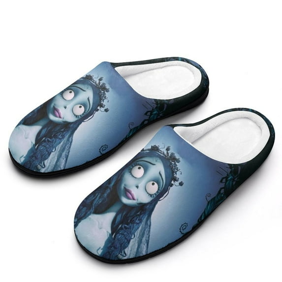 Corpse Bride Mens Cozy Memory Foam Slippers Slip On Warm House Shoes Indoor/Outdoor Scuff