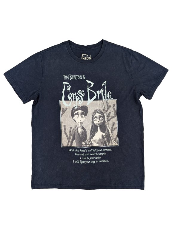 Mens Navy Blue Short Sleeve Graphic Tee Halloween T-Shirt Medium
