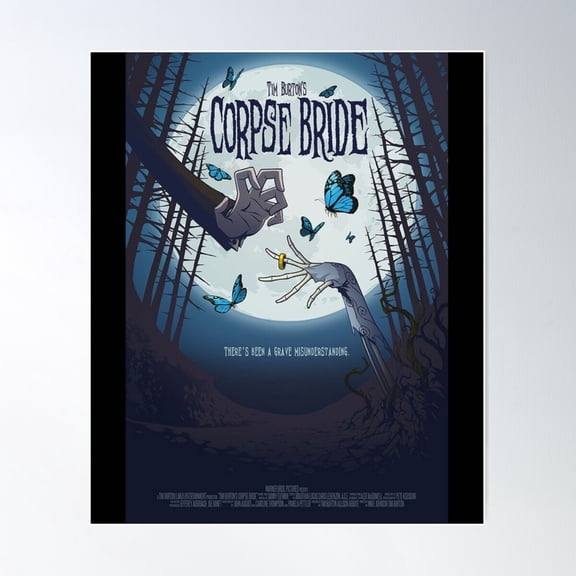Corpse Bride Movie Poster Wall Art, Modern Wall Decor For Living Room Bedroom, 24x36 UNFRAMED