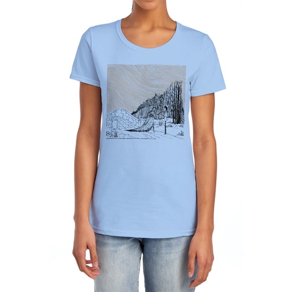 Corpse Bride My Darling Women's T Shirt, Light Blue, 2X-Large