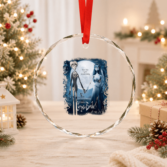 Corpse Bride Poster Glass Ornament