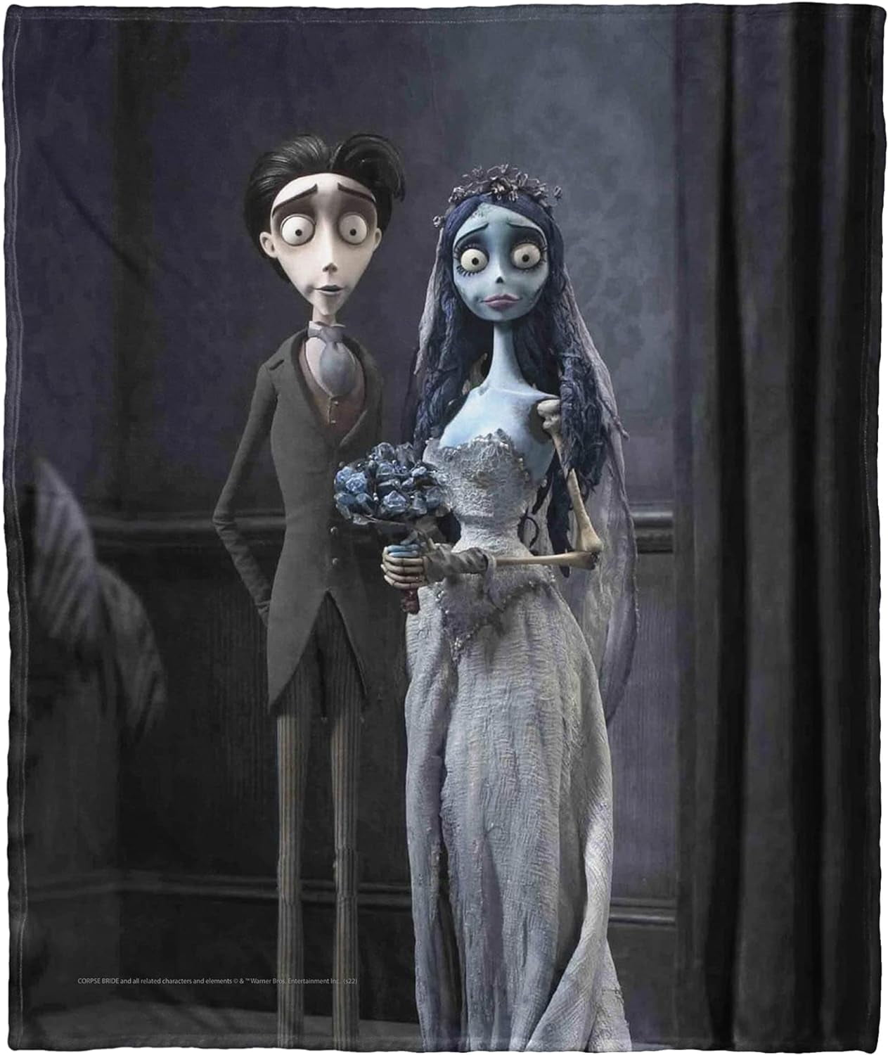 Corpse Bride Silk Touch Throw Blanket,, Marriage Portrait
