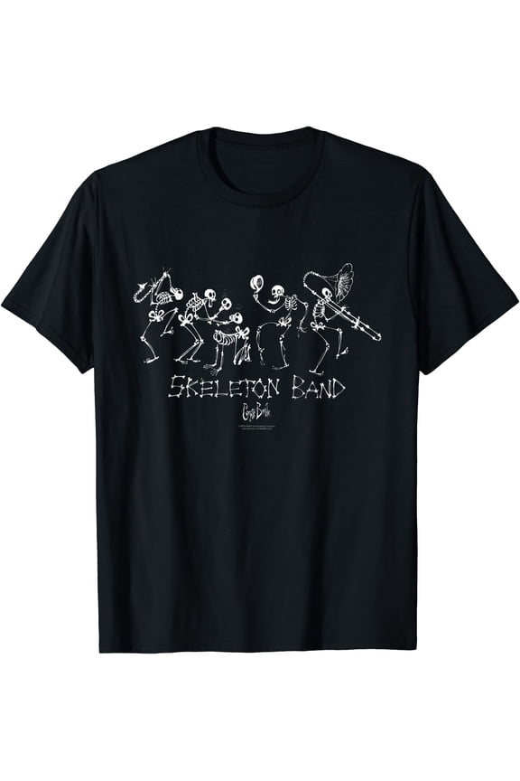 Corpse Bride Skeleton Band T-Shirt, Unisex T-Shirt