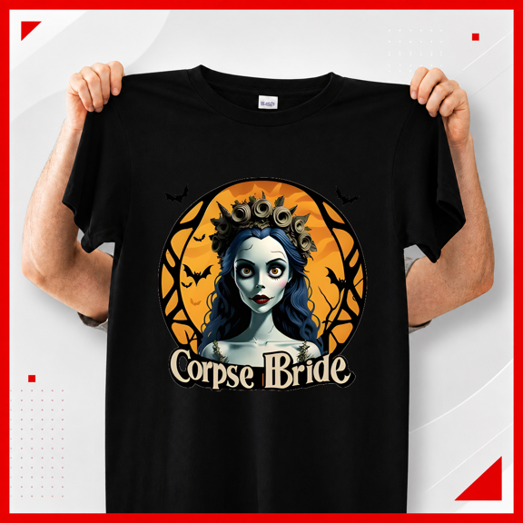 Corpse Bride Tim Burton Animated Movie Fans Graphic Top T-Shirt