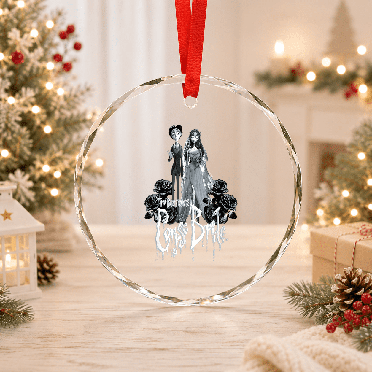 Corpse Bride Victor And Emily Glass Ornament - Walmart.com