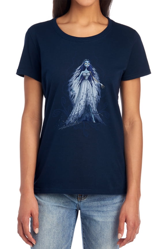 Corpse Bride Vines Women's T Shirt, Navy, Medium