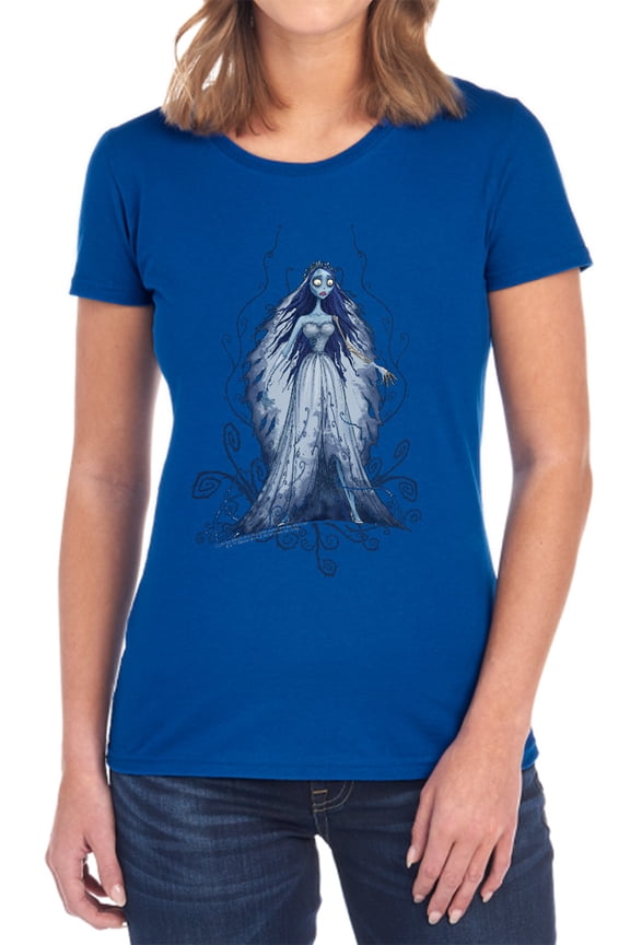 Corpse Bride Vines Women's T Shirt, Royal, Large