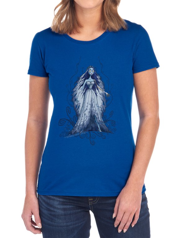 Corpse Bride Vines Women's T Shirt, Royal, Large
