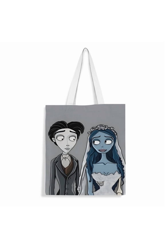 Corpse Bride handbag 13.815.8 inches made of canvas material durable and stylish showcasing personal style