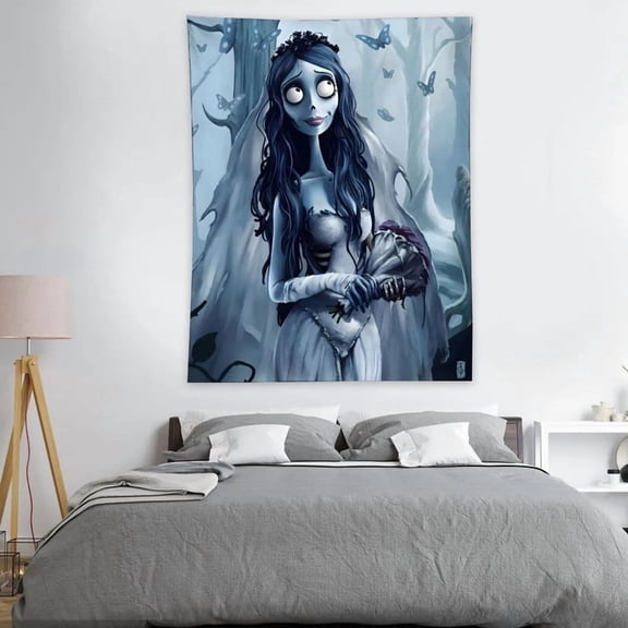 Corpse Bride tapestry 40 x 60 inches with vivid colors realistic details easy to hang and clean adding artistic charm