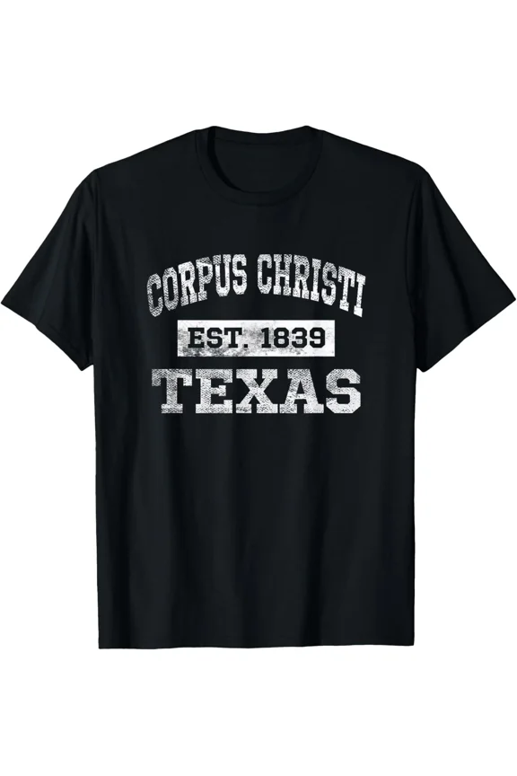 Corpus Christi Texas T-Shirt – Est. 1839 Distressed Vintage Style Tee