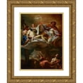 thumbnail image 1 of Corrado Giaquinto 14x18 Gold Ornate Wood Frame and Double Matted Museum Art Print Titled - The Trinity with Souls in Purgatory (Early 1740s), 1 of 4