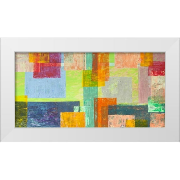 Corrado, Italo 14x9 White Modern Wood Framed Museum Art Print Titled - Kaleidos II