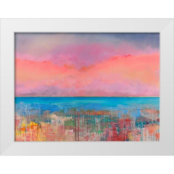 Corrado, Italo 18x15 White Modern Wood Framed Museum Art Print Titled - Tramonto infinito