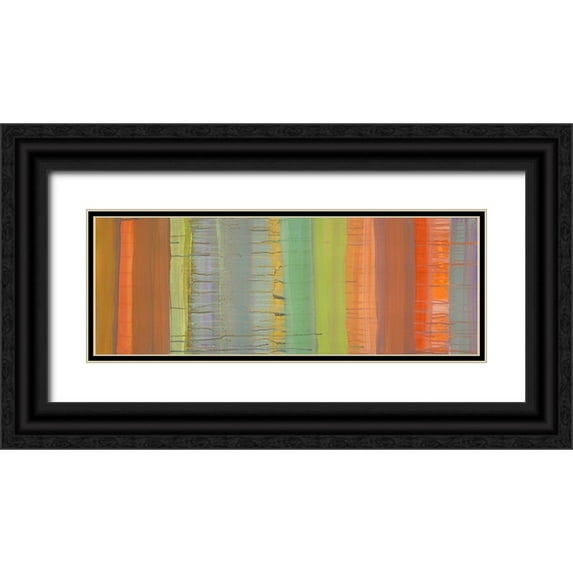Corrado, Italo 24x11 Black Ornate Wood Framed with Double Matting Museum Art Print Titled - Tropicale