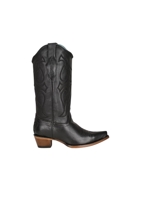 Womens Stitch Embroidered Snip Toe Cowboy Mid Calf Boots