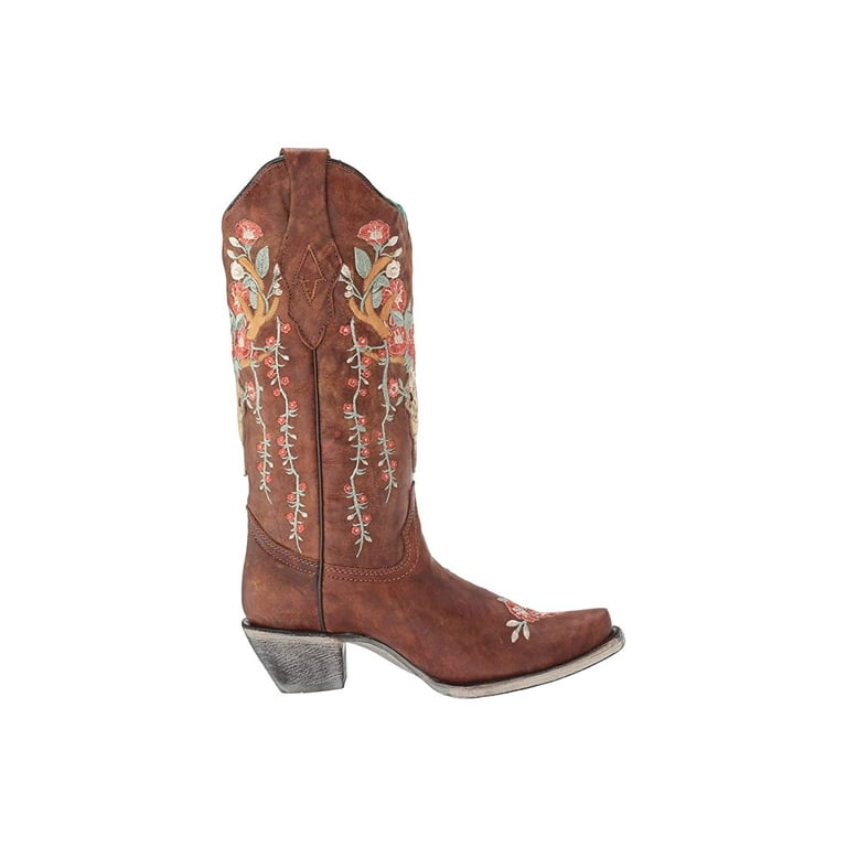 Corral Women's Deer Skull Western Boot Snip Toe A3652 M US