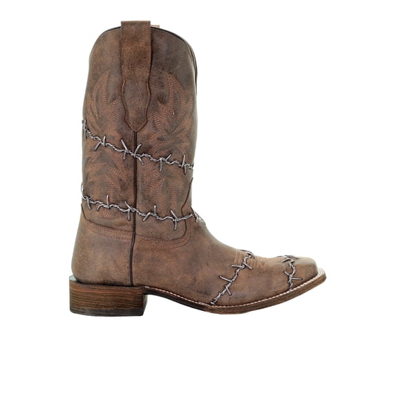 Corral Western Boots Mens Leather Barbed Wire 11.5" Brown A3532