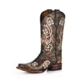 thumbnail image 1 of CORRAL Adult Female Floral Embroidery Square Toe Boots, Color: Black/Multi Color, Size: 7.5, Width: M, 1 of 8