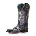 thumbnail image 1 of CORRAL Adult Female Floral Skull Embroidery & Studs Sq. Toe Boots, Color: Black/White, Size: 6, Width: M, 1 of 7