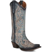 CORRAL Adult Female Jean Embroidery and Triad Boots, Color Blue, Size 6, Width M L5869-M-6