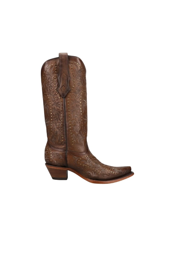Womens Maple Embroidered Studded Snip Toe Cowboy Mid Calf Boo