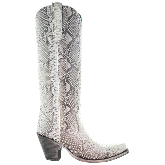 Corral Boots Womens Python Snip Toe Cowboy Tall Dress Boots