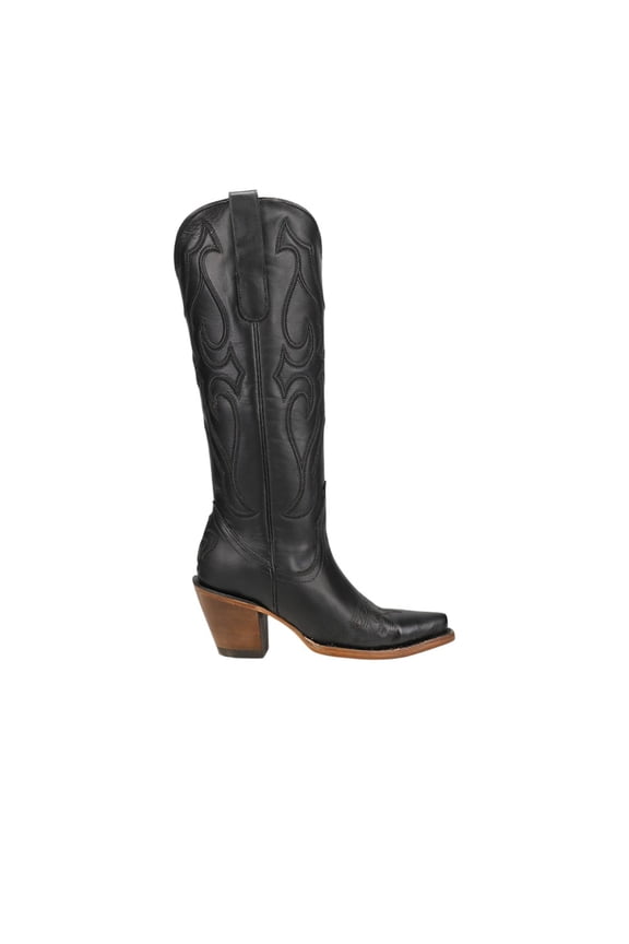 Womens Stitch Pattern Embroidered Snip Toe Zippered Cowboy Mi