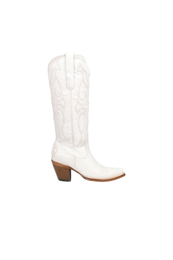 Womens Stitch Pattern Embroidered Snip Toe Zippered Cowboy  Mi