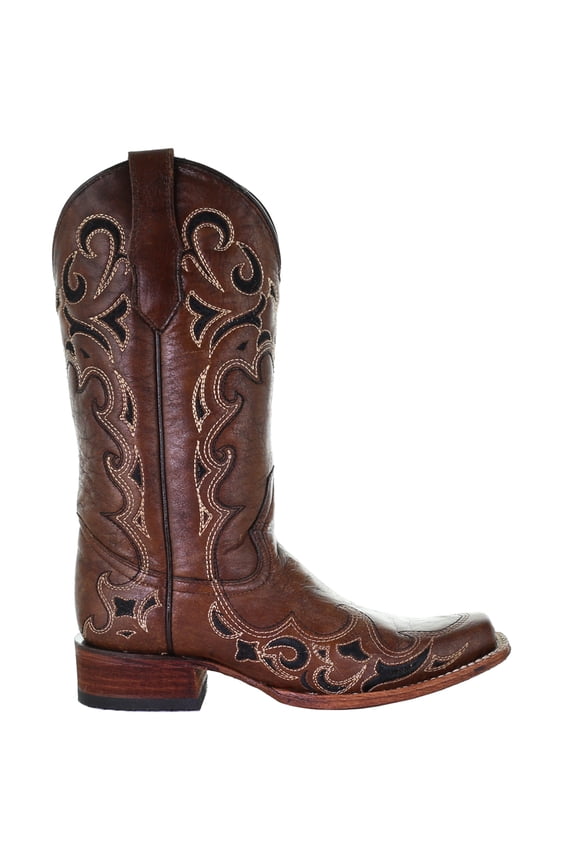 Circle G Women's Embroidery Western Boot Square Toe - L5557 6 M US