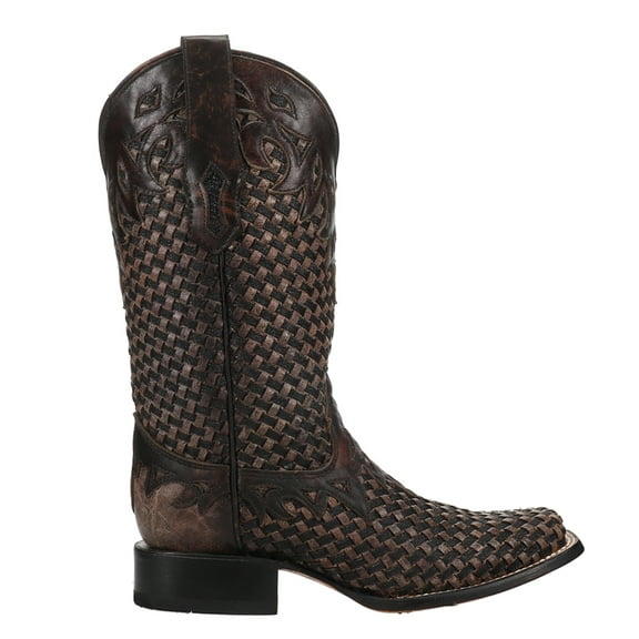 Corral Boots Womens Woven Square Toe Cowboy  Mid Calf Boots