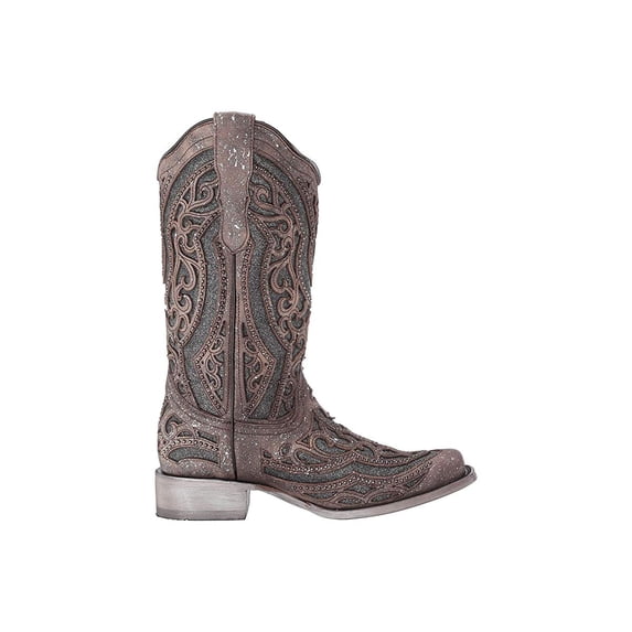 Corral Brown With Grey Inlay Boots 9