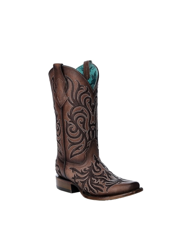 Corral Womens Women`s Embroidered Vamp 13In Embroidered Top Boot 6 B Brown
