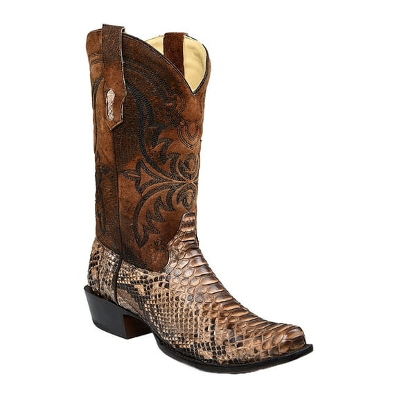 Corral Men's Brown Python Narrow Square Toe Western Boots A4550