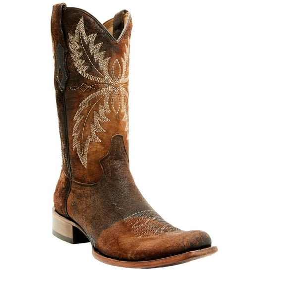 Corral Men's Chocolate Embroidery Narrow Square Toe Boots C4023