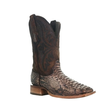 Corral Men's Python  Lamb Wide Square Toe Brown Boots A4499