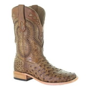 Corral Boots Mens Orix Embroidered Ostrich Square Toe Cowboy Mid Calf Dres