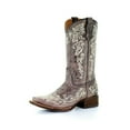 thumbnail image 1 of Corral Western Boots Girls 10" Pull On Leather Embroidery Brown A2980, 1 of 5