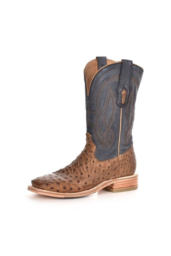 Corral Western Boots Mens 11 1/2" Ostrich Embroidery Orix A4052