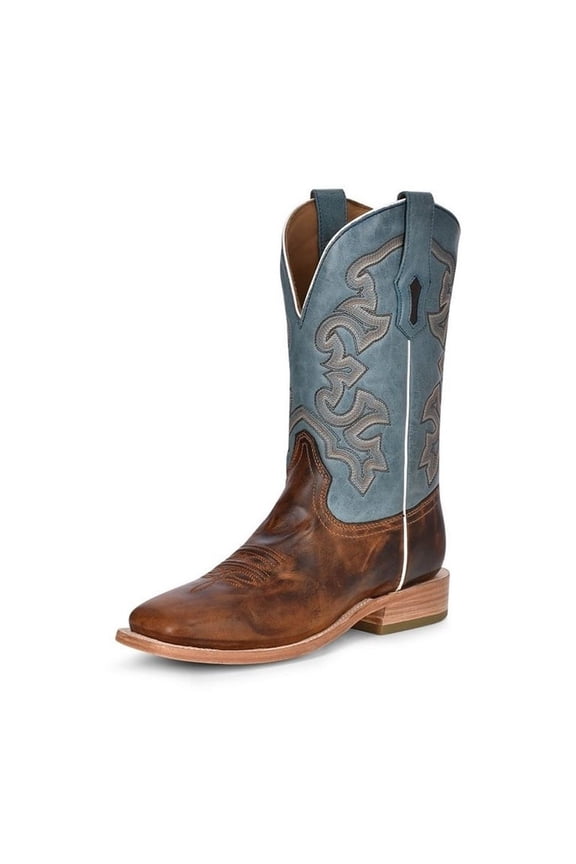 Corral Western Boots Mens 12" Leather Embroidery Honey Blue A4262