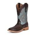thumbnail image 1 of Corral Western Boots Mens 12" Pull On Caiman Overlay Brown Blue A4286, 1 of 1
