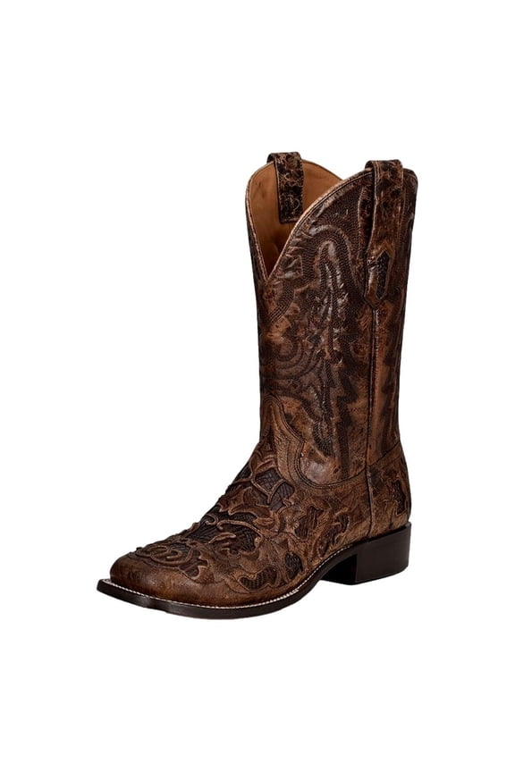 Corral Western Boots Mens Alligator Inlay Embroidery Brown A4173