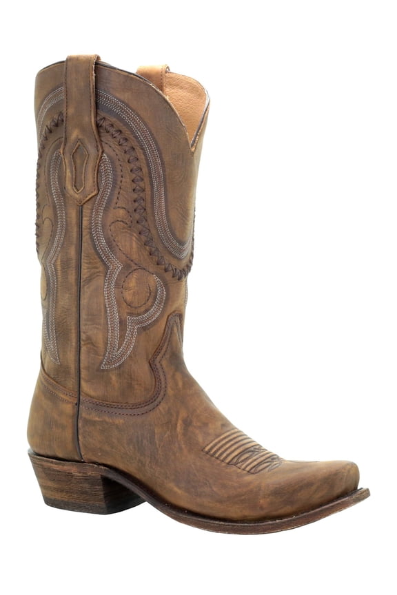 Corral Western Boots Mens Distressed Leather 12" Shaft Gold A3479